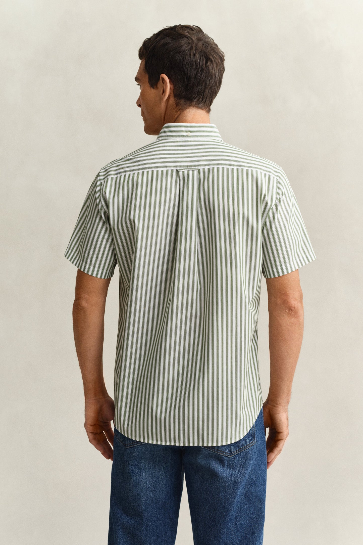 Regular Classic Poplin Stripe Ss Shirt