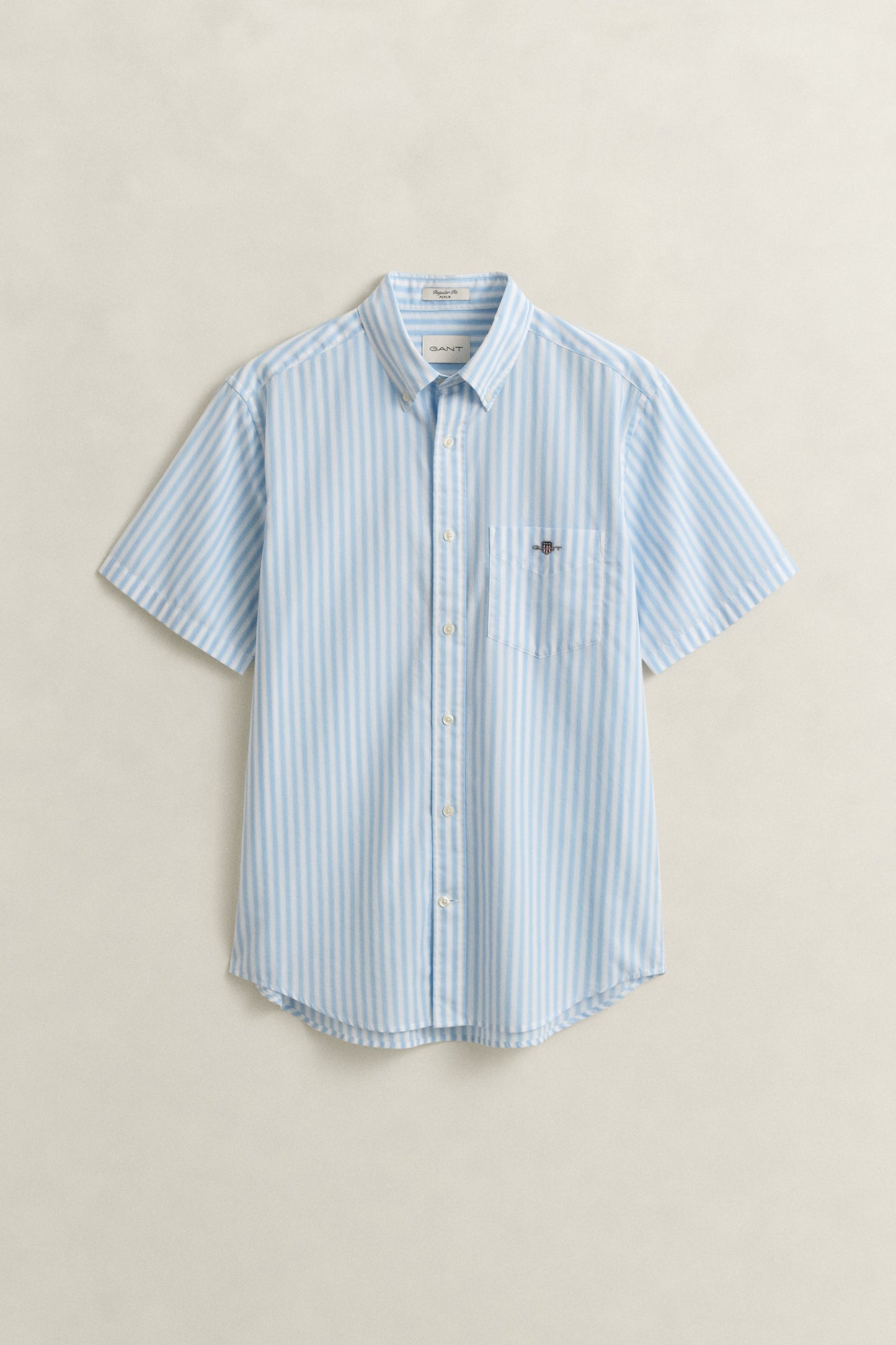 Regular Classic Poplin Stripe Ss Shirt