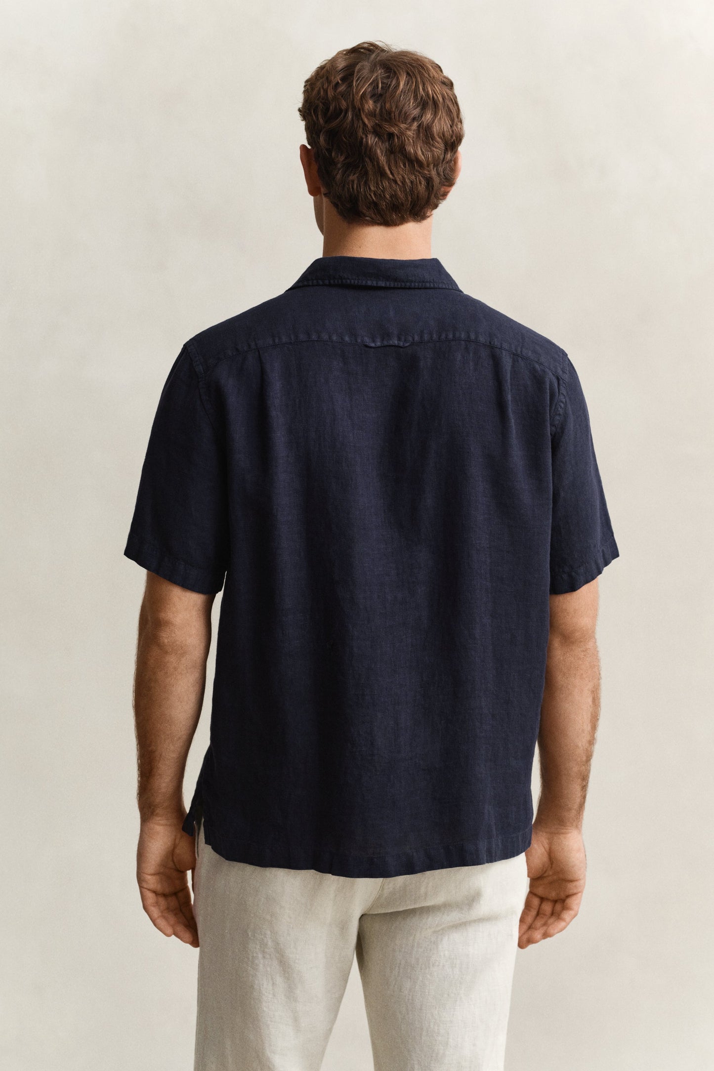 Regular Gmnt Dyed Linen Ss Camp Shirt