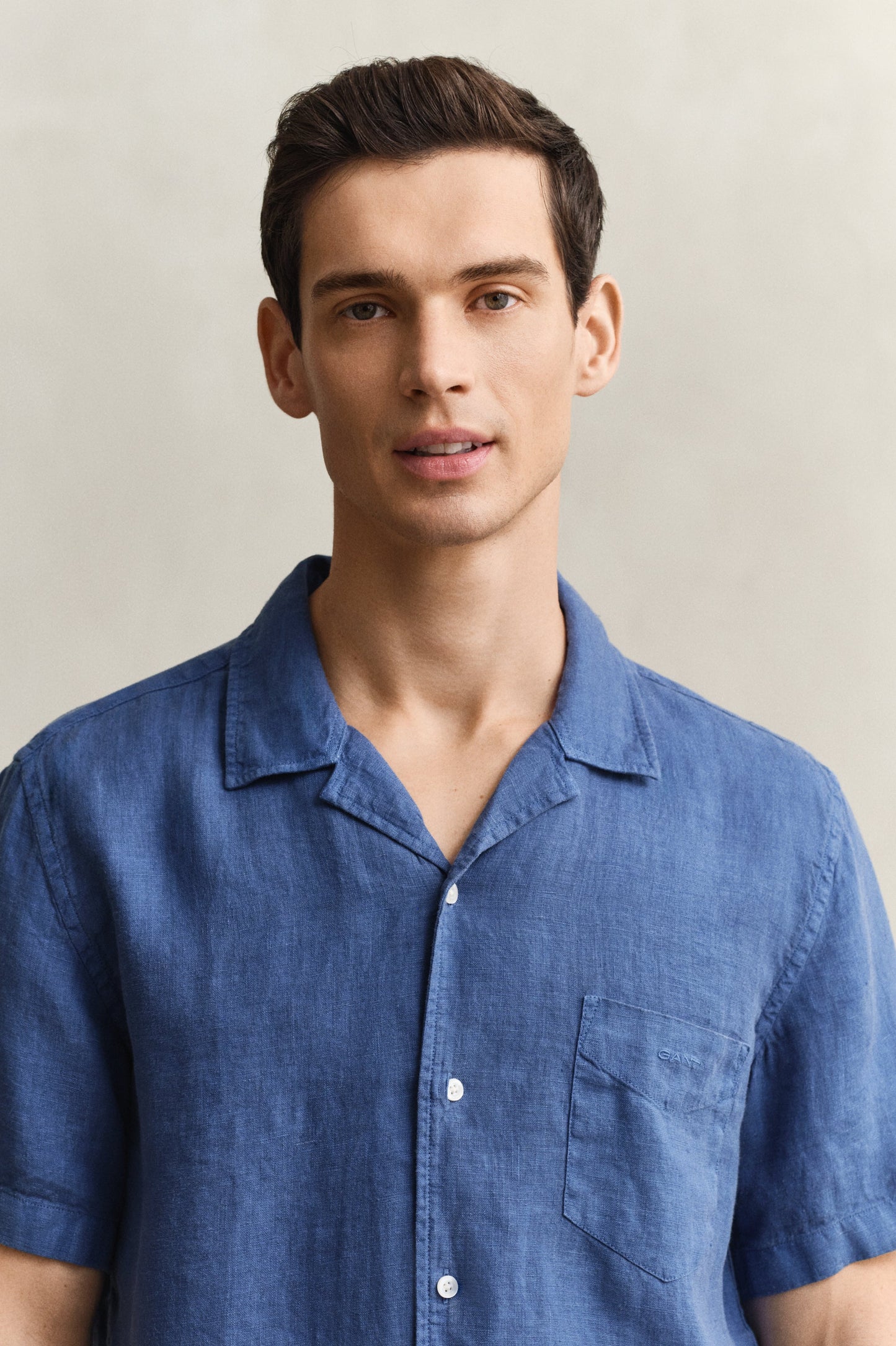 Regular Garment Dyed Linen SS Camp Shirt