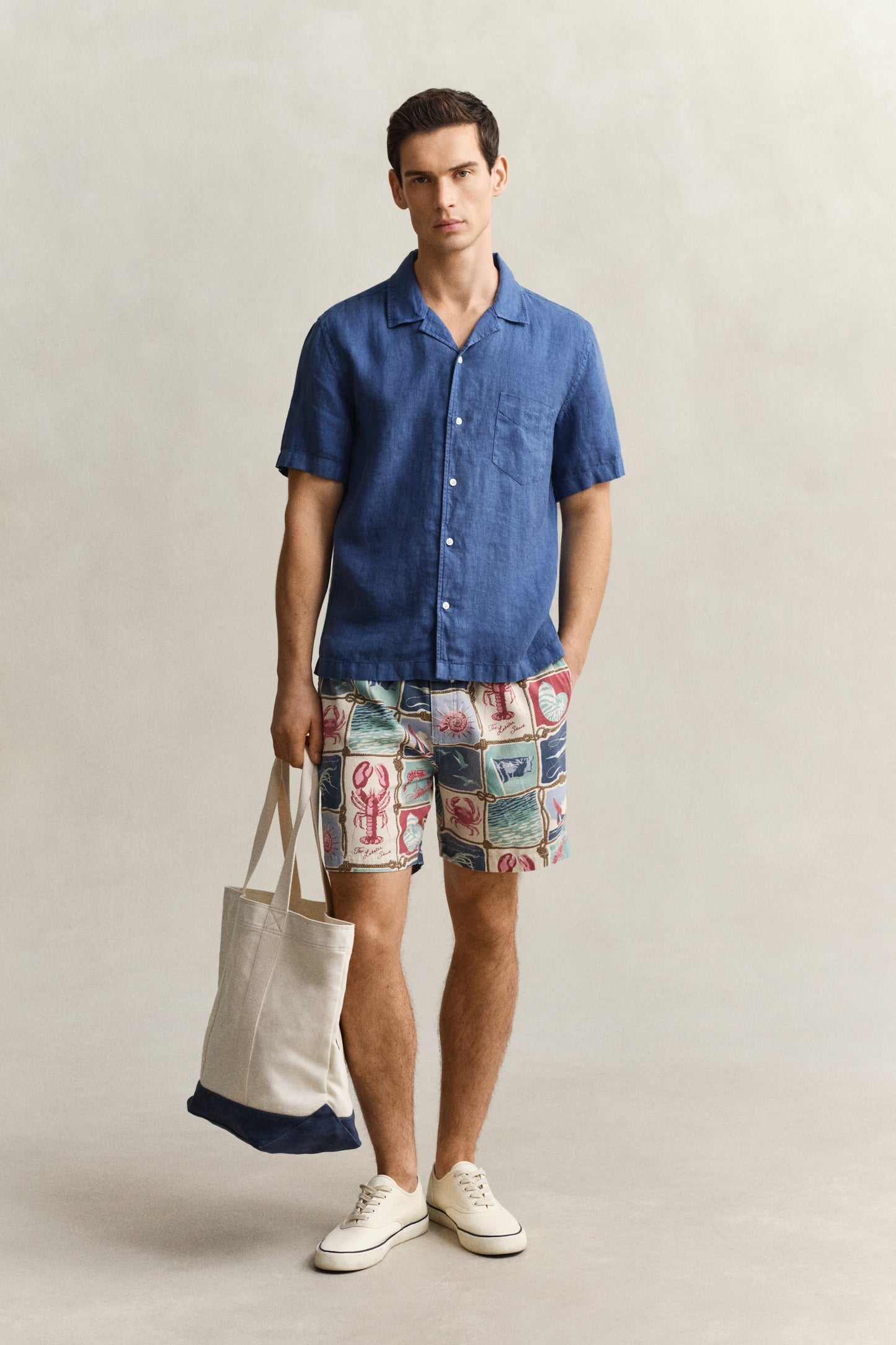 Regular Garment Dyed Linen SS Camp Shirt