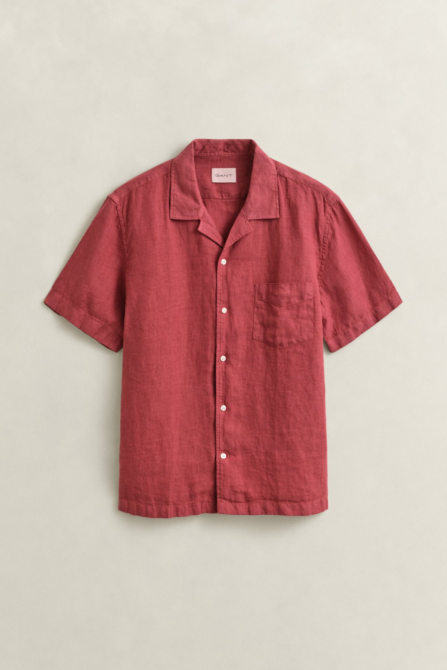 Regular Garment Dyed Linen SS Camp Shirt