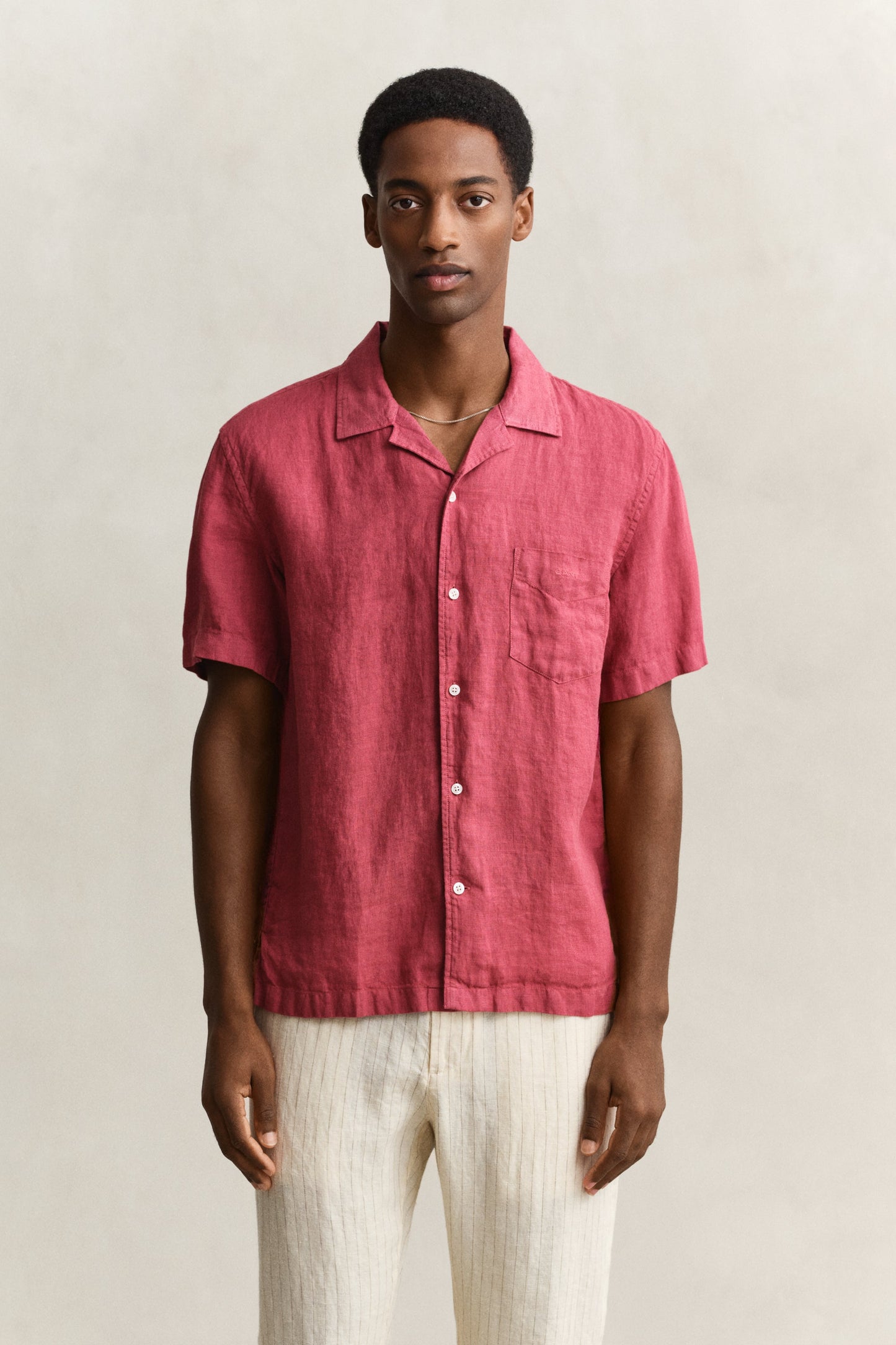Regular Garment Dyed Linen SS Camp Shirt