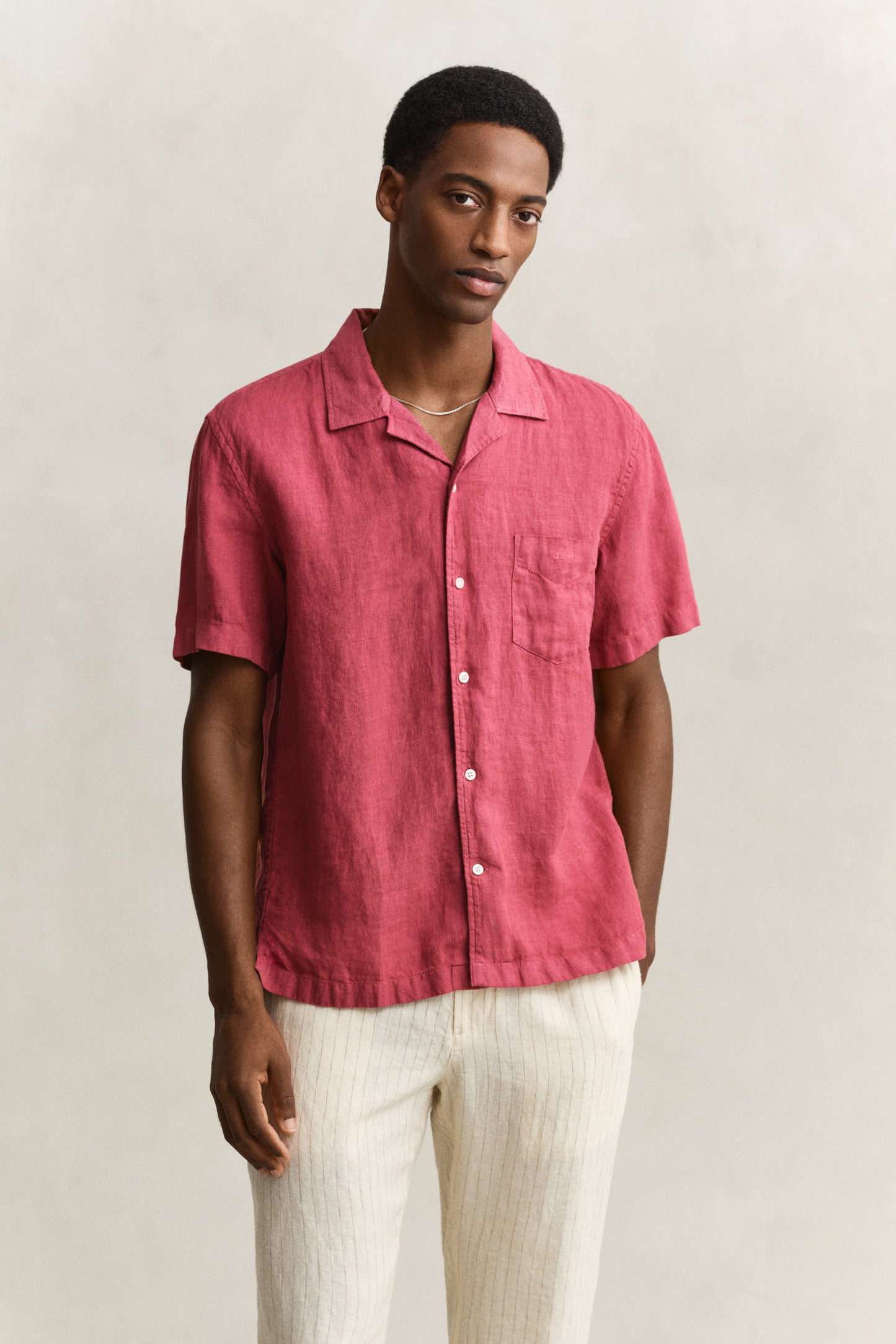 Regular Garment Dyed Linen SS Camp Shirt