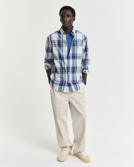 REG SEERSUCKER MADRAS SHIRT White / S