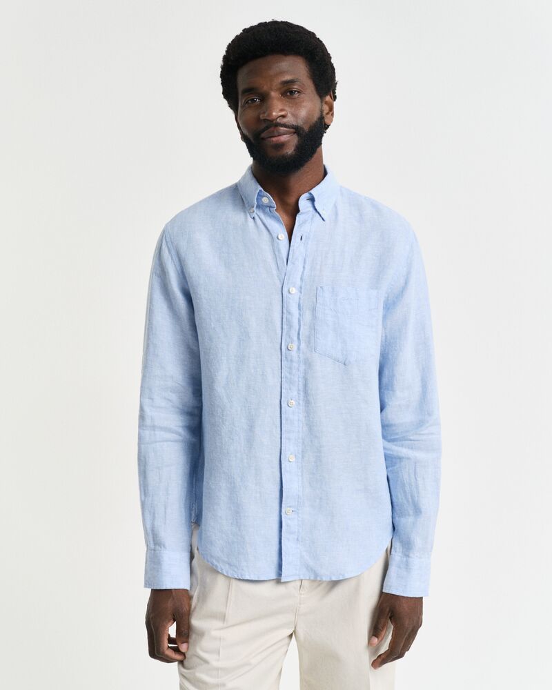 REG LINEN SHIRT Blue / S