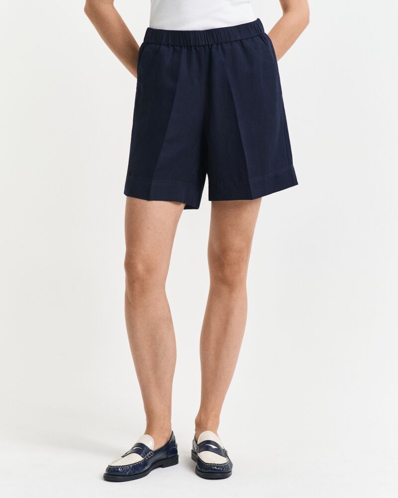 REL LINEN BLEND PULL ON SHORTS Blue / 32