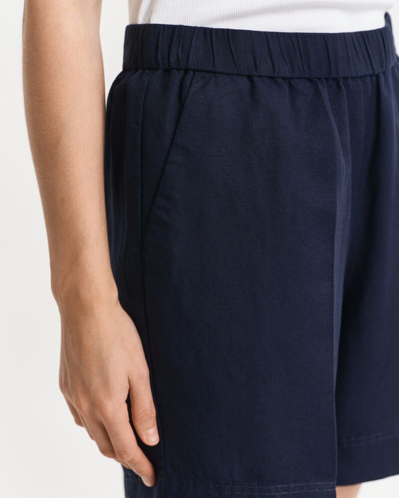 REL LINEN BLEND PULL ON SHORTS Blue / 32