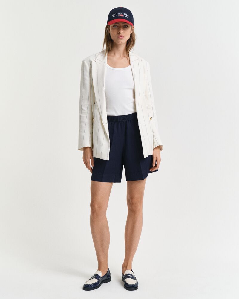 REL LINEN BLEND PULL ON SHORTS Blue / 32