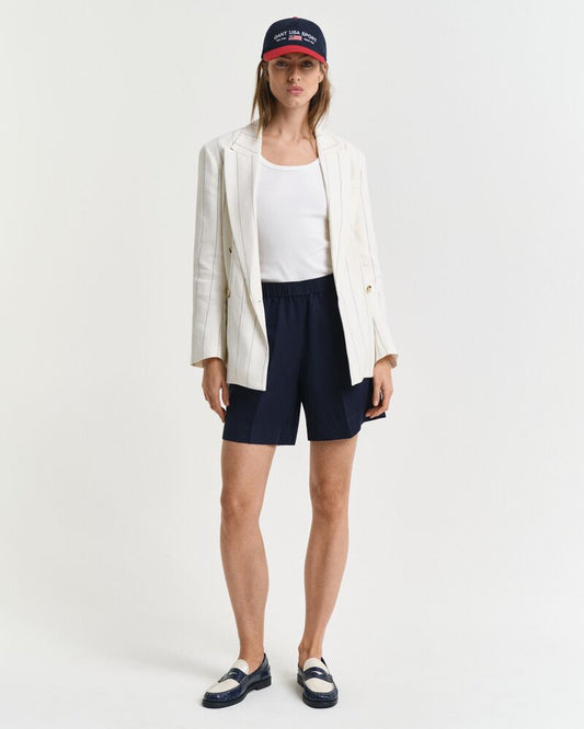 REL LINEN BLEND PULL ON SHORTS Blue / 32