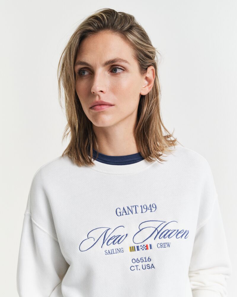 GRAPHIC C-NECK SWEAT White / S
