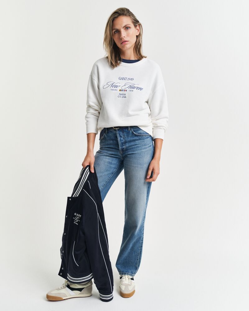 GRAPHIC C-NECK SWEAT White / S