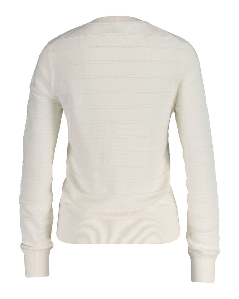 TEXTURED COTTON C-NECK White / S