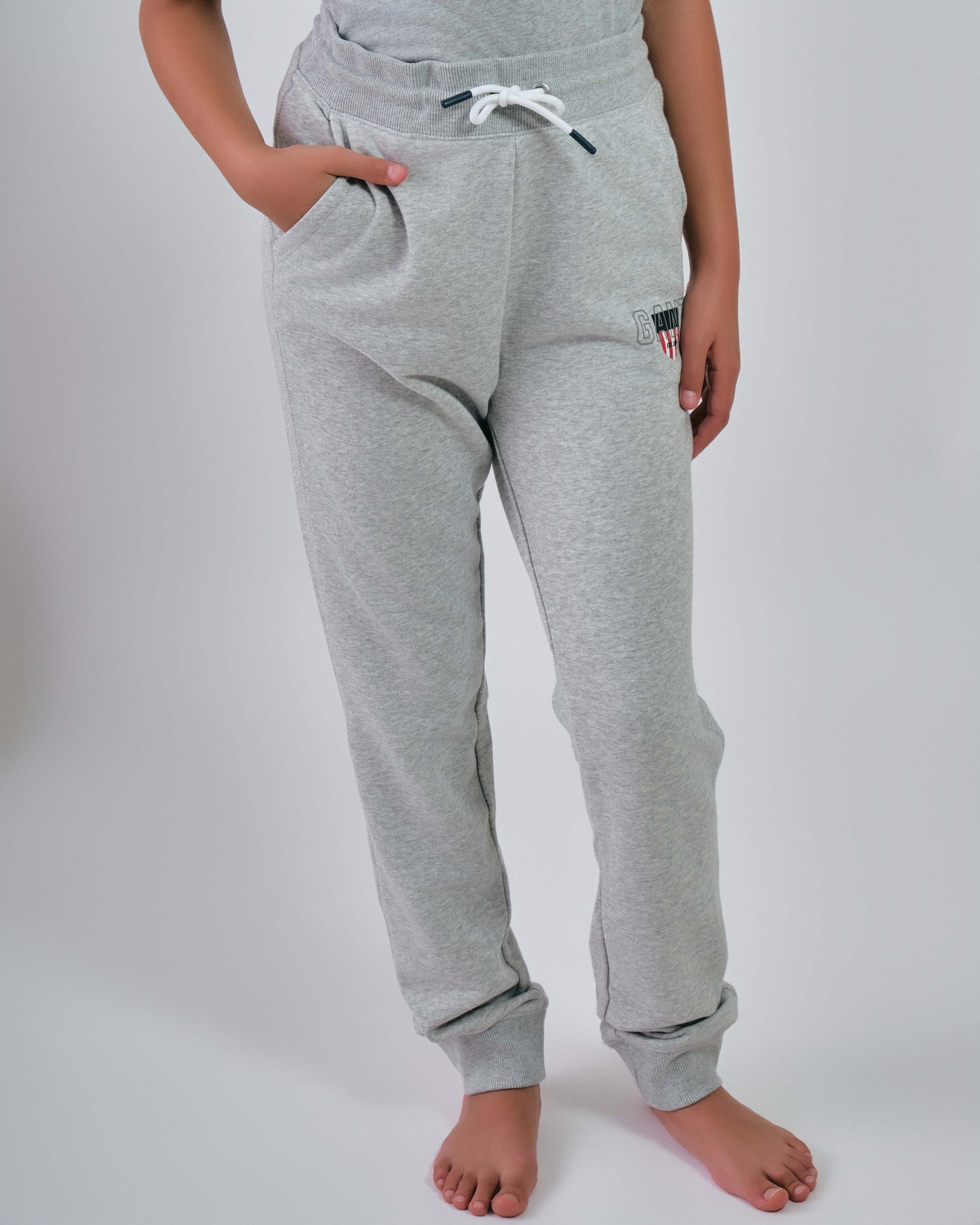 Sporty Shield Sweat Pants Light Grey Melange / 146/152