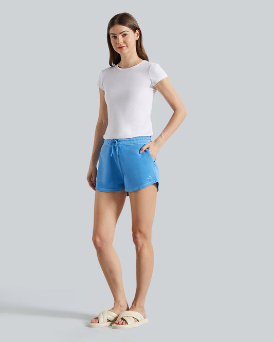 Gant D1. Relaxed Sunfaded Cotton Shorts – Lightweight, Easy Fit Silver Lake Blue / S