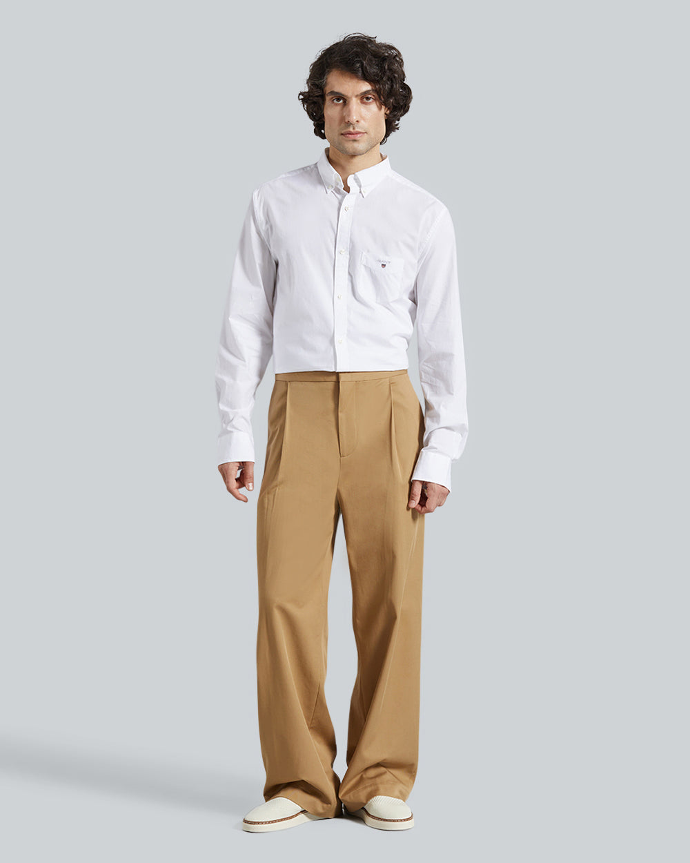 Gant Ike Twill Pants – Straight-Leg Cotton Chinos Cavalry Beige / 52