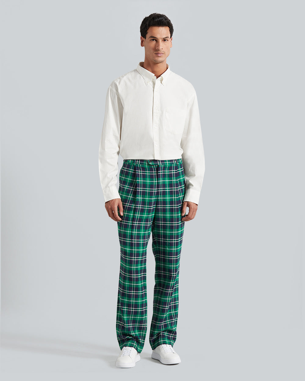 Gant Prep Check Suit Pants – Regular Fit Cotton Blend Chinos Lavish Green / 52