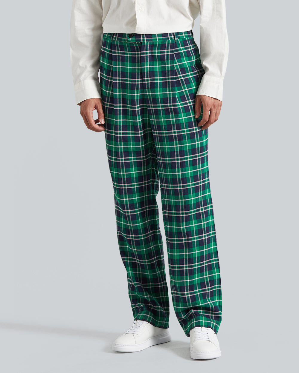 Gant Prep Check Suit Pants – Regular Fit Cotton Blend Chinos Lavish Green / 52