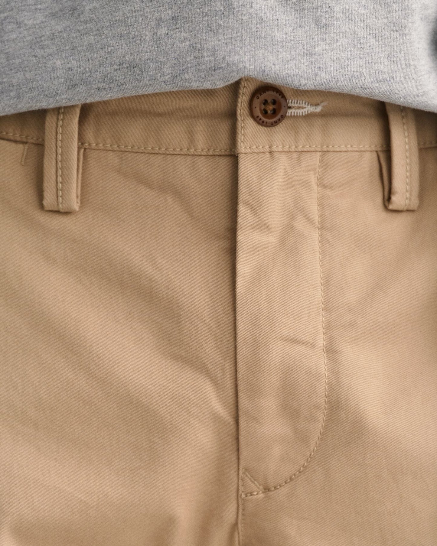 Slim Fit Twill Chinos Dark Khaki / 46x32