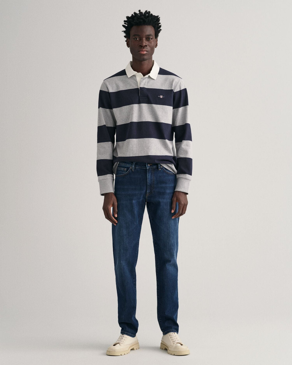 Slim Fit Jeans Dark Blue Worn In / 32X32