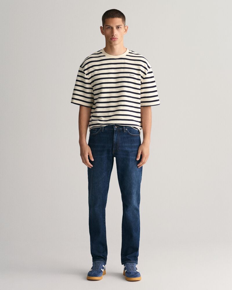 Slim Fit Jeans Dark Blue Worn In / 32X32