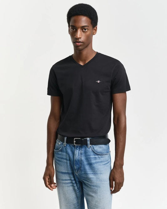 Slim Fit Shield V-Neck T-Shirt