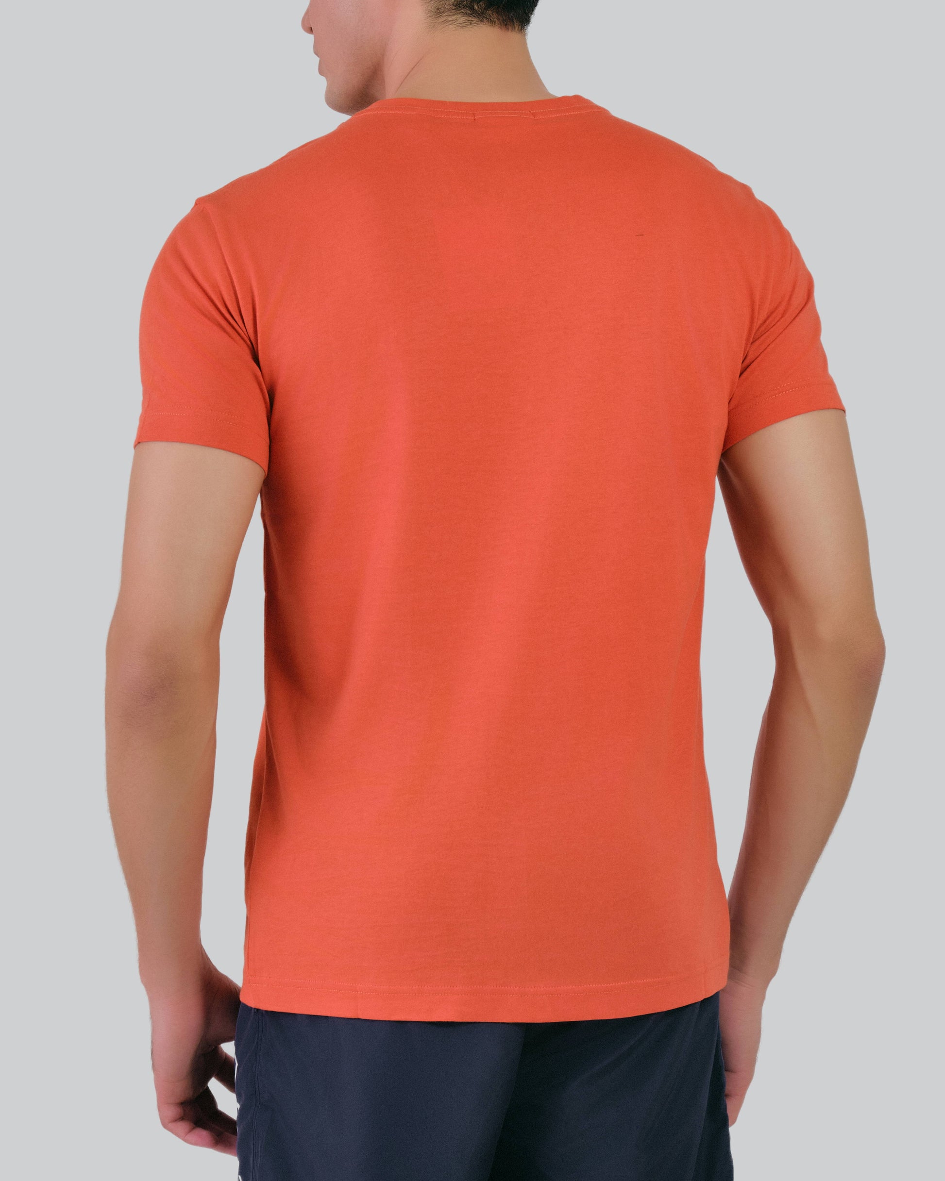 Slim Shield V-Neck T-Shirt Burnt Orange / M