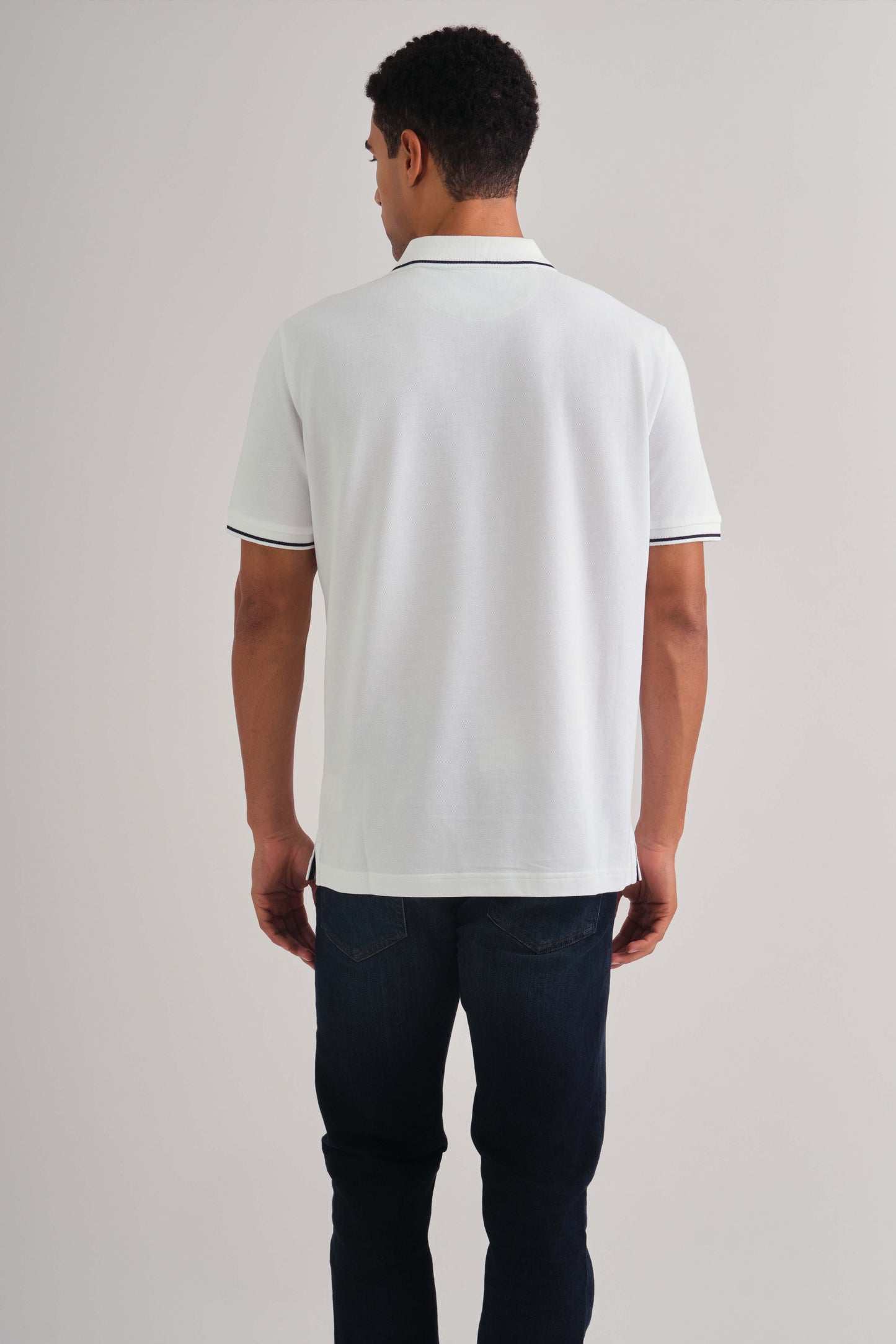 Tipped Piqué Polo Shirt White / M