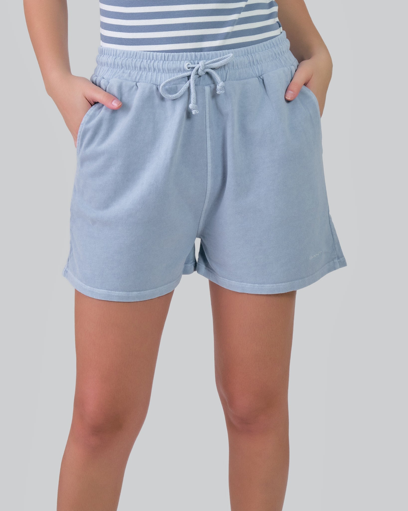 Relaxed Fit Sunfaded Shorts Dove Blue / M