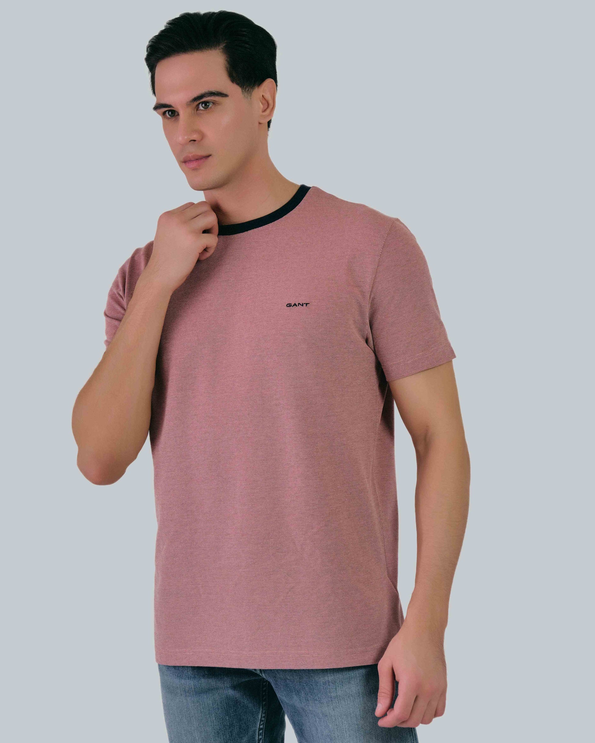 4-Col Oxford Regular T-Shirt Sunset Pink / M