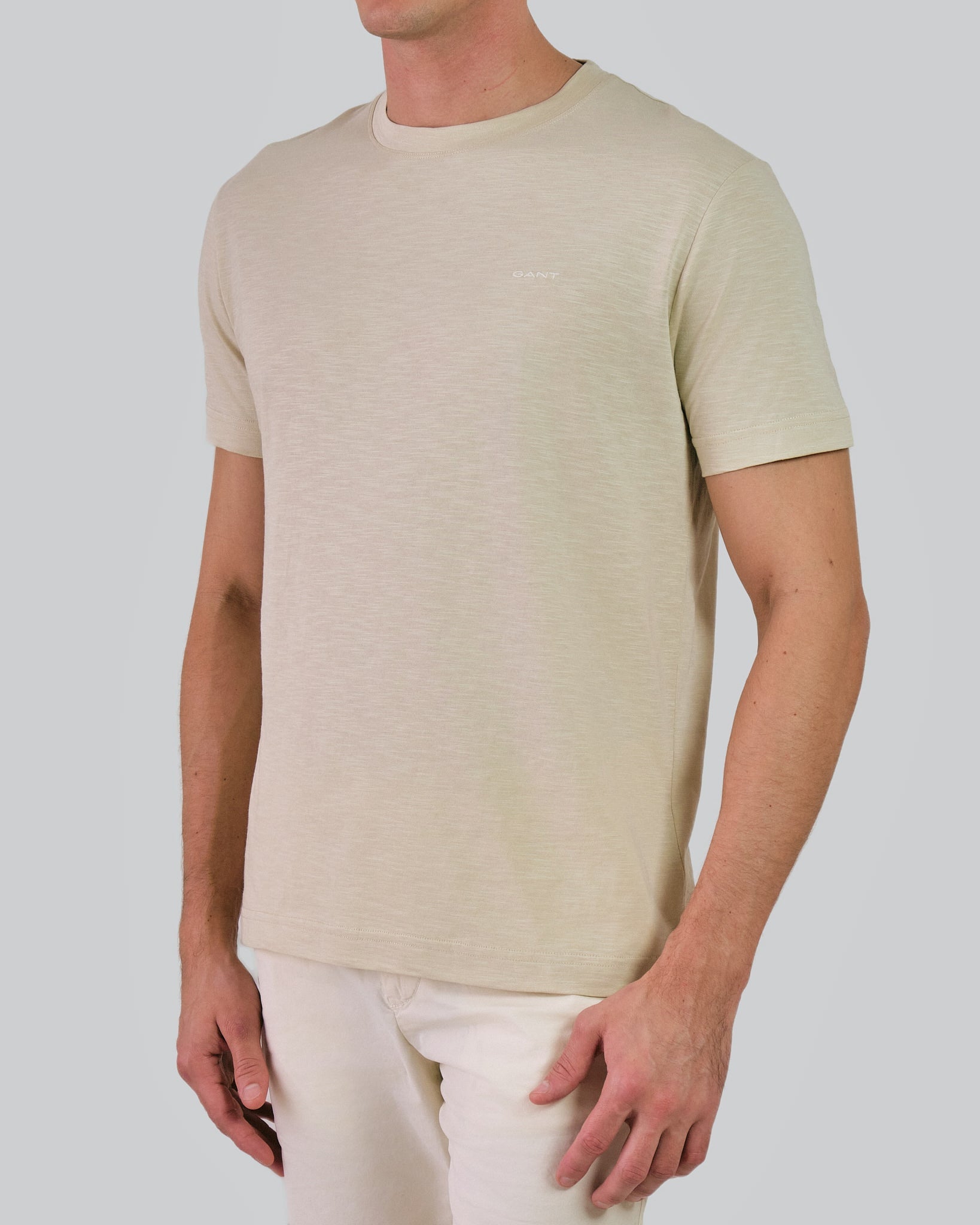 Slub Texture T-Shirt Silky Beige / M