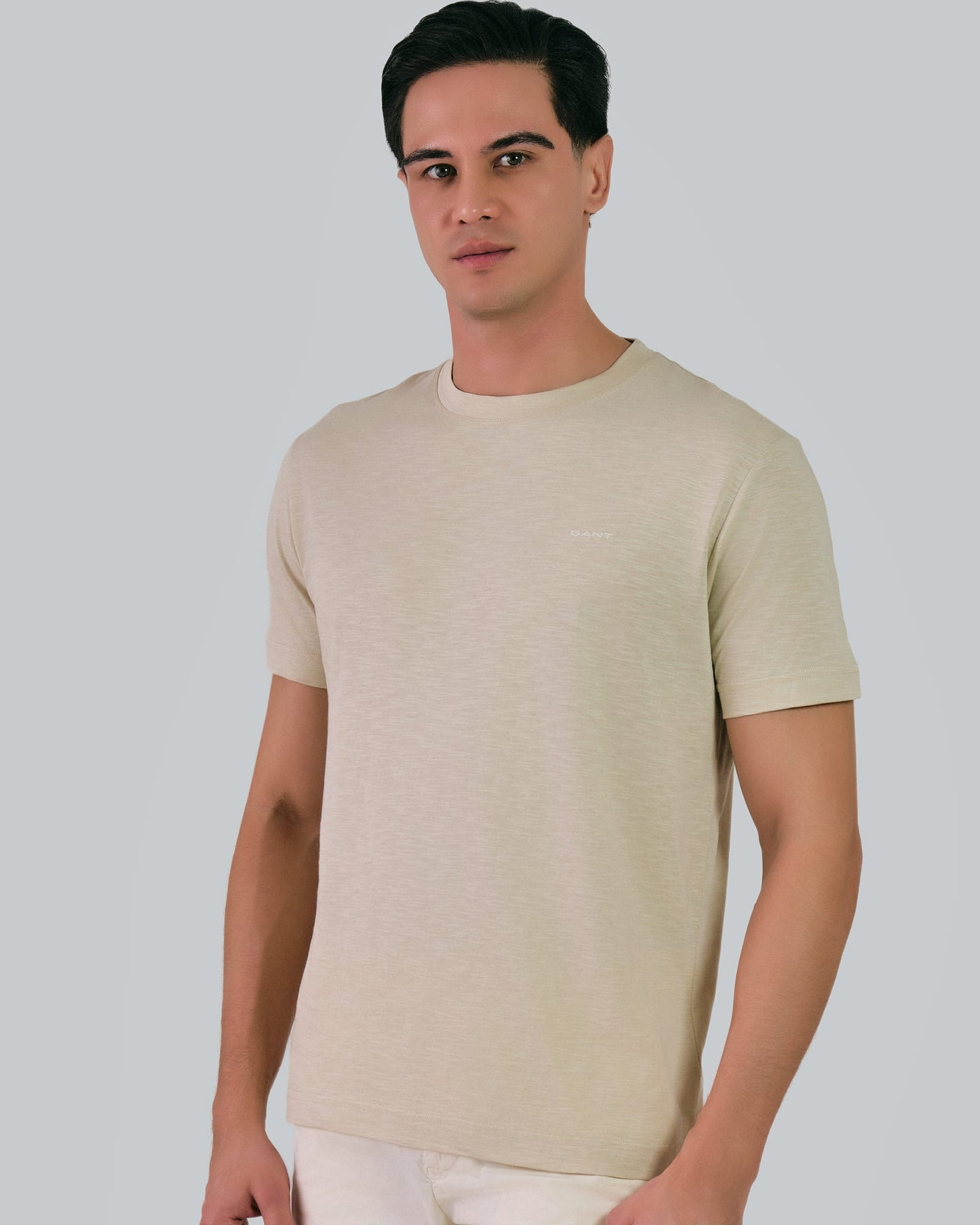 Slub Texture T-Shirt Silky Beige / M