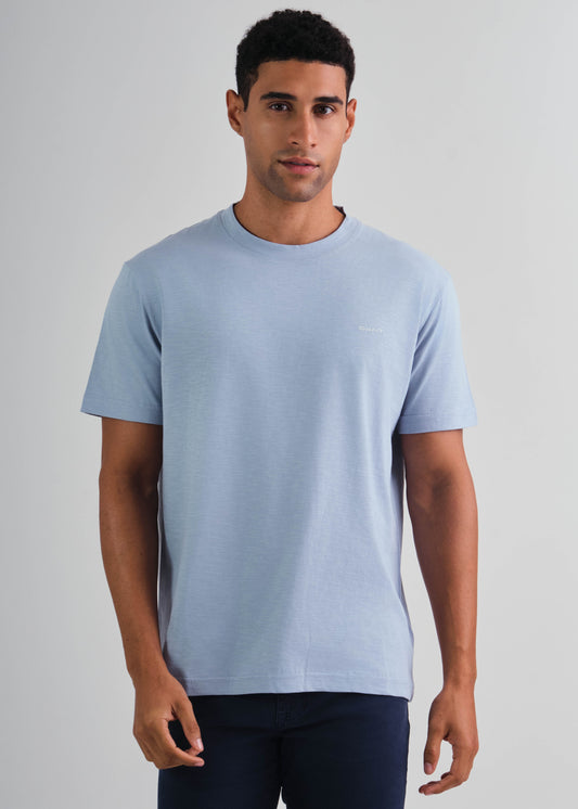 Slub Texture T-Shirt Dove Blue / M