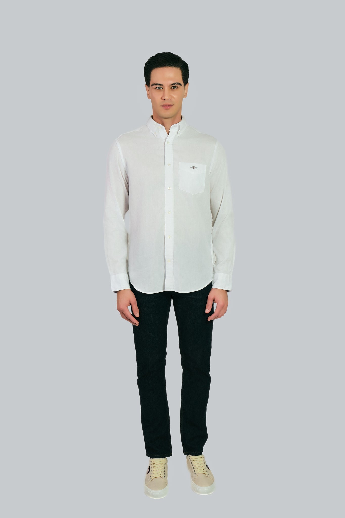 Regular Fit Honeycomb Texture Shirt White / M