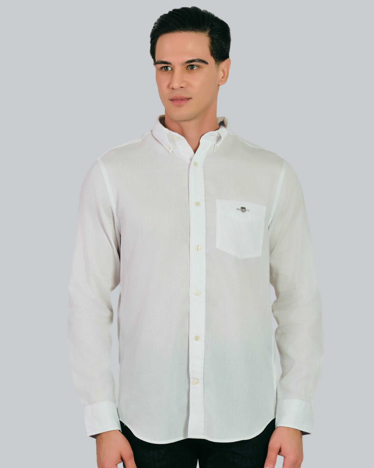 Regular Fit Honeycomb Texture Shirt White / M