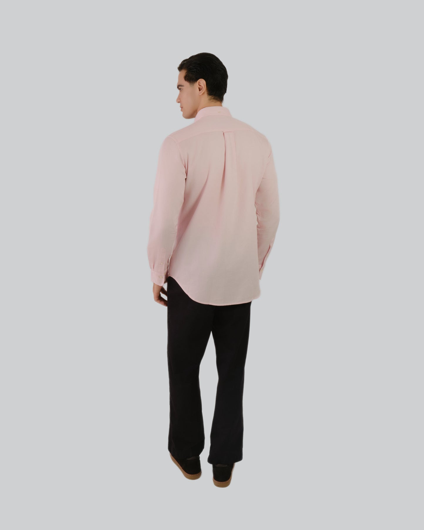 Regular Fit Honeycomb Texture Shirt Light Pink / M