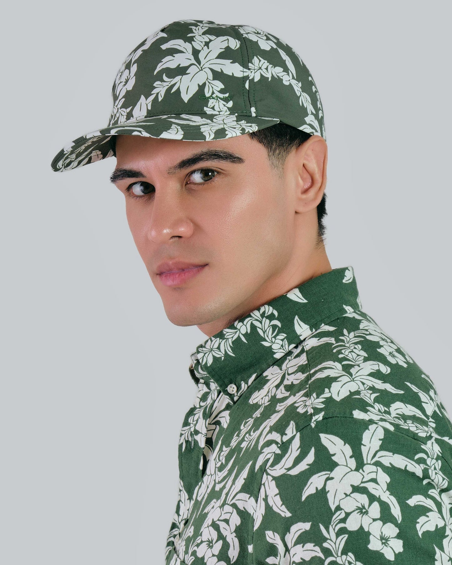 Palm Lei Printed Cap Pine Green / ONESIZE