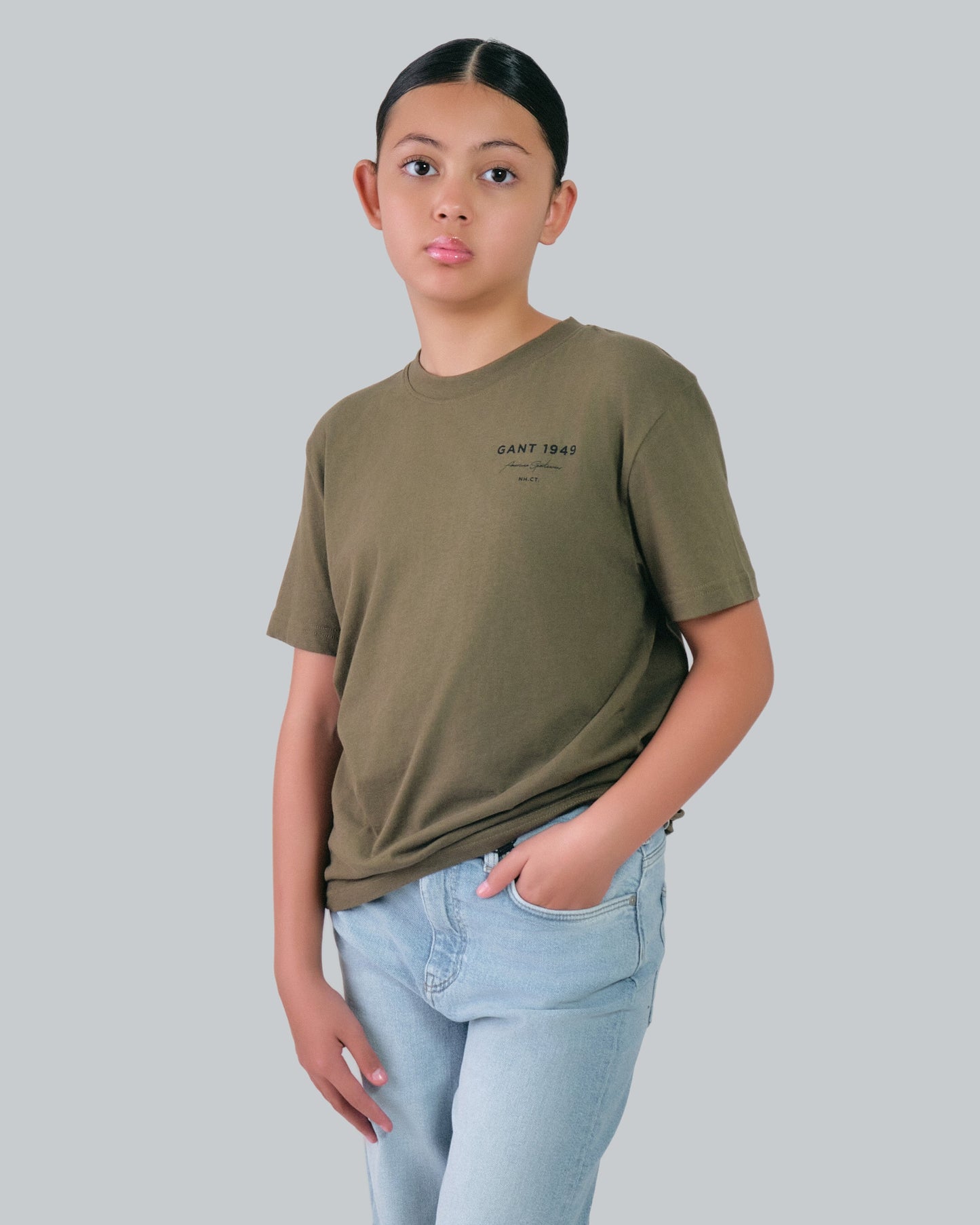 Teens Script Graphic T-Shirt Juniper Green / 146/152