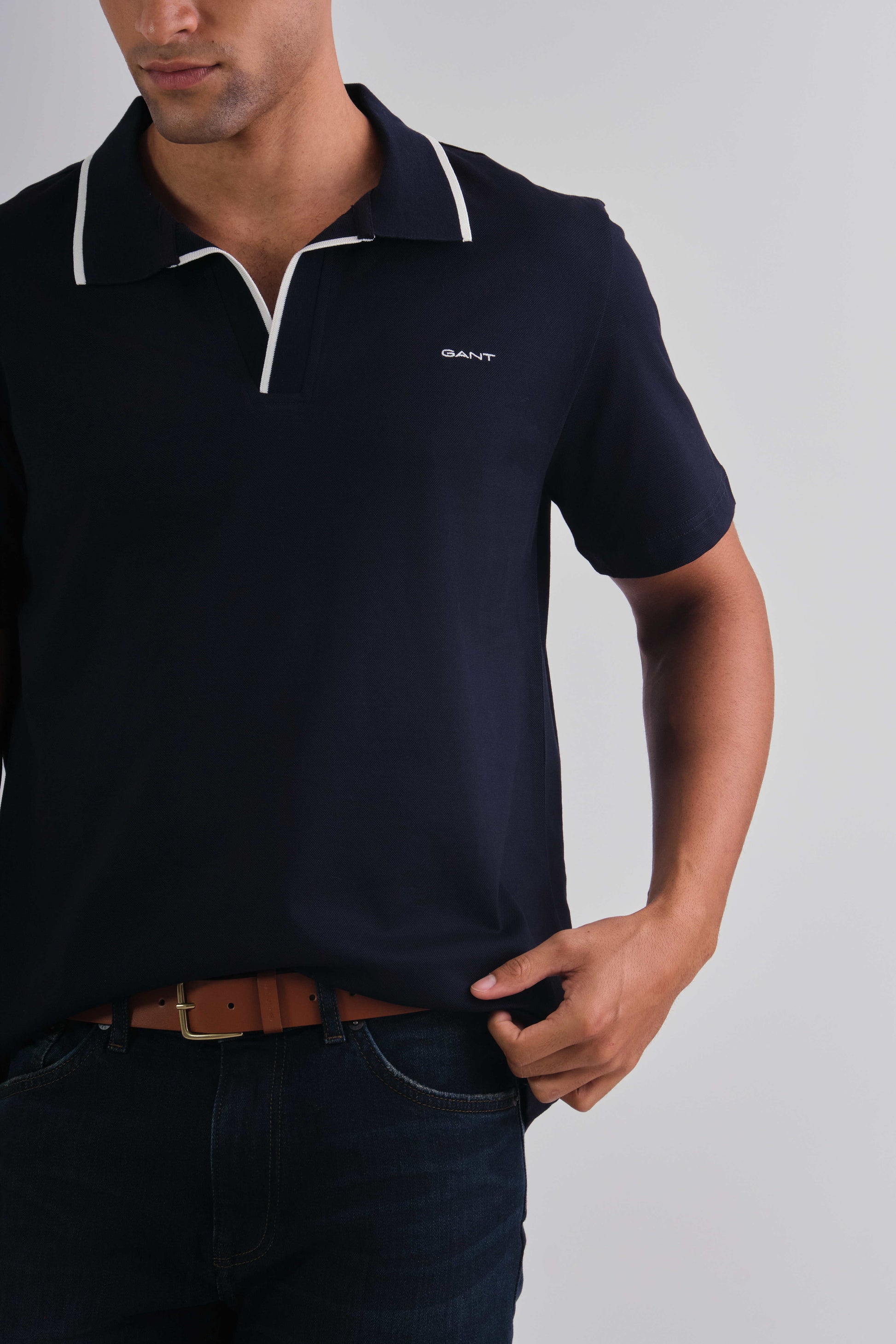 Tipping Collar Polo Evening Blue / M