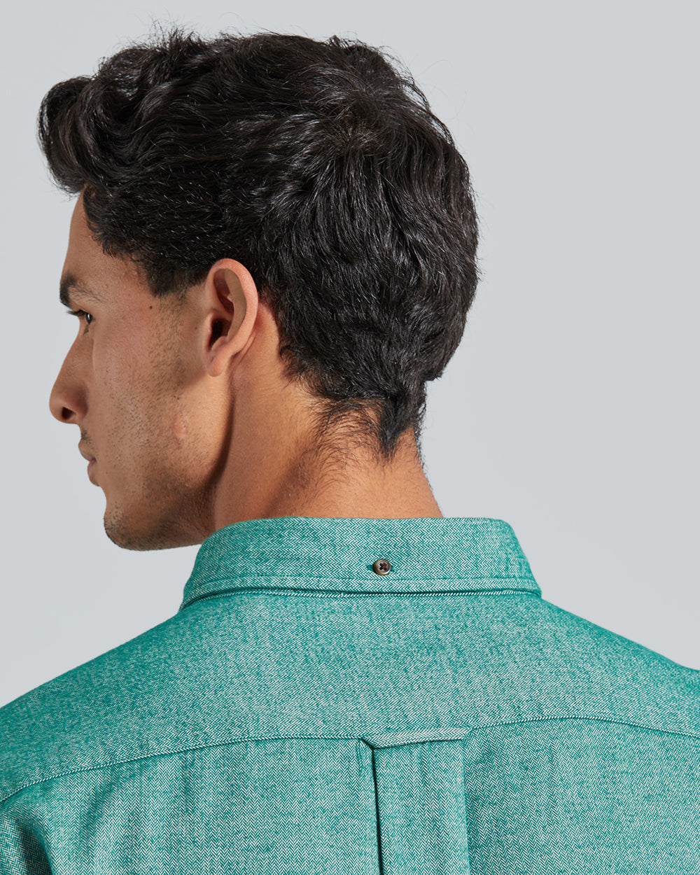 Gant Regular Herringbone Flannel Shirt – Regular Fit Cotton Flannel Deep Forest Green / XL