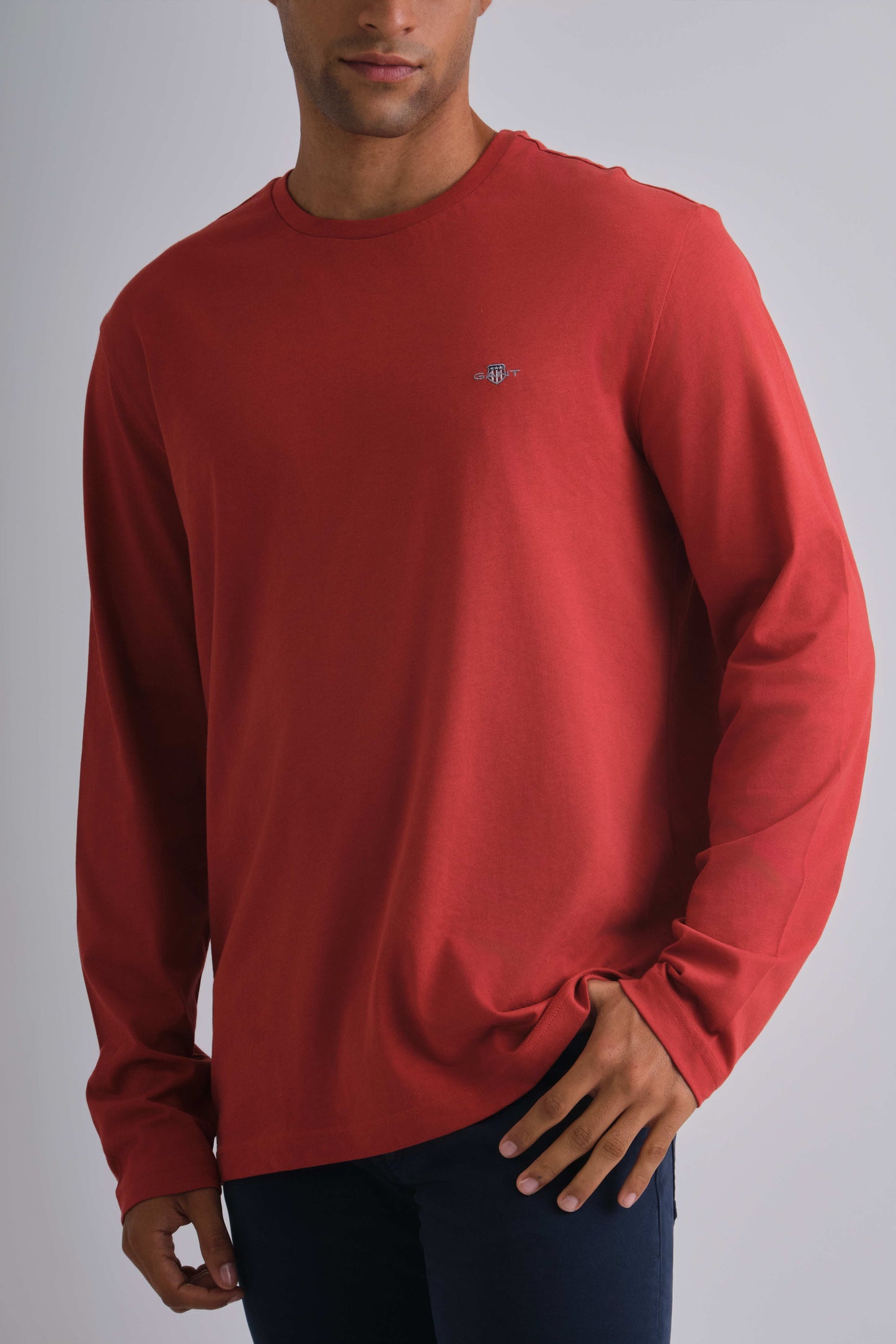 Shield Long Sleeve T-Shirt Iron Red / M