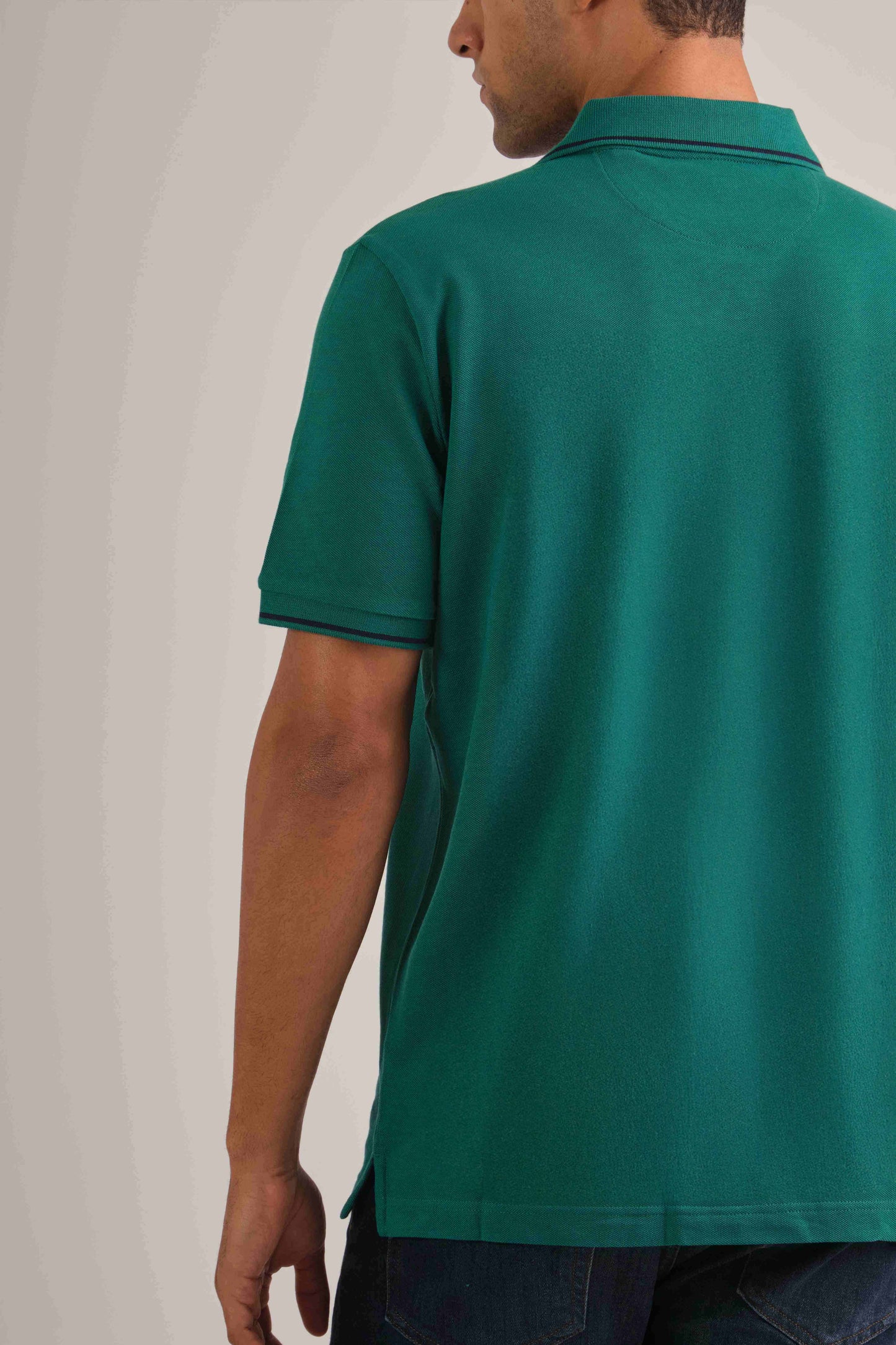 Tipping Short Sleeve Pique Polo Deep Forest Green / M