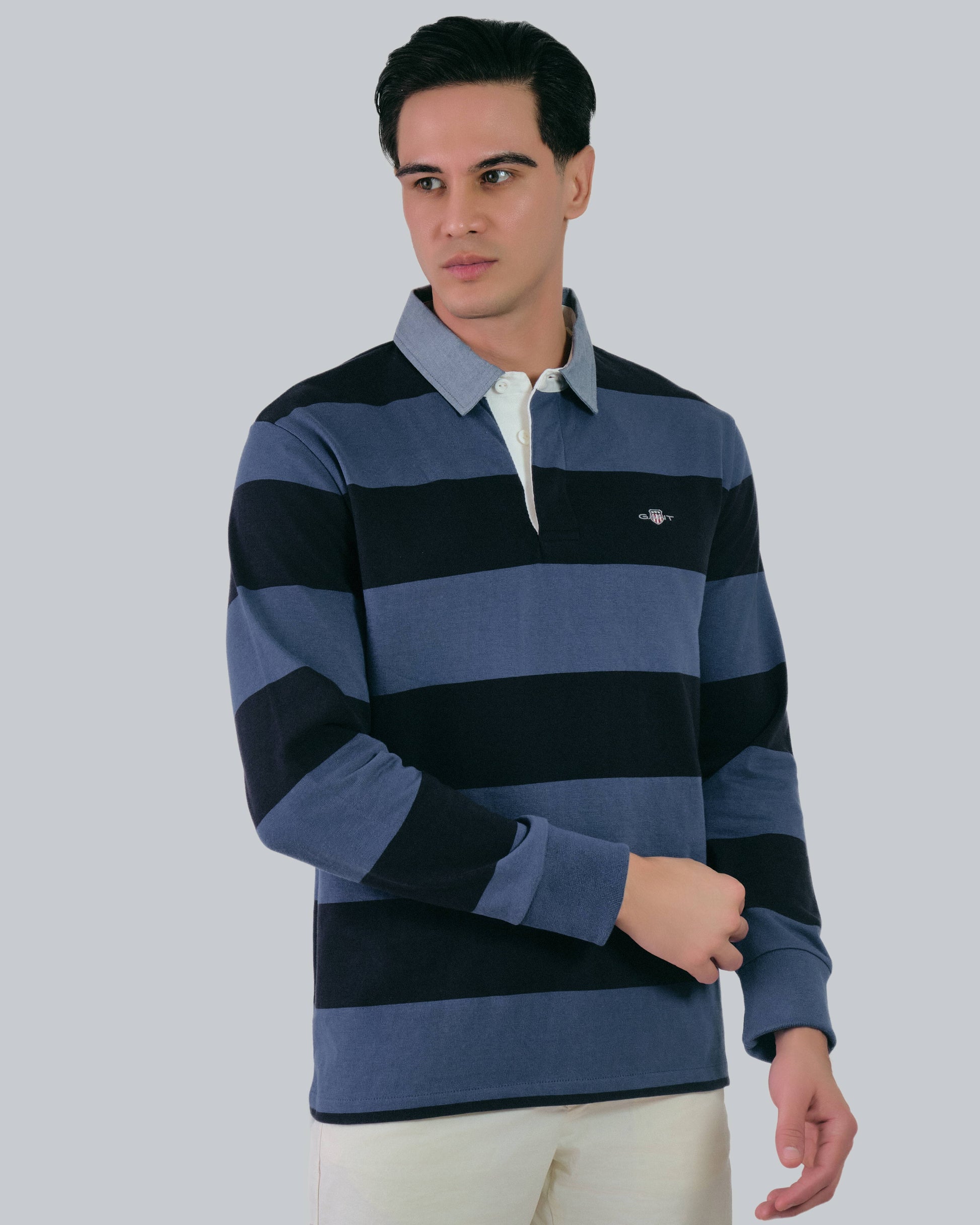 Striped Chambray Heavy Rugger Vintage Blue / M