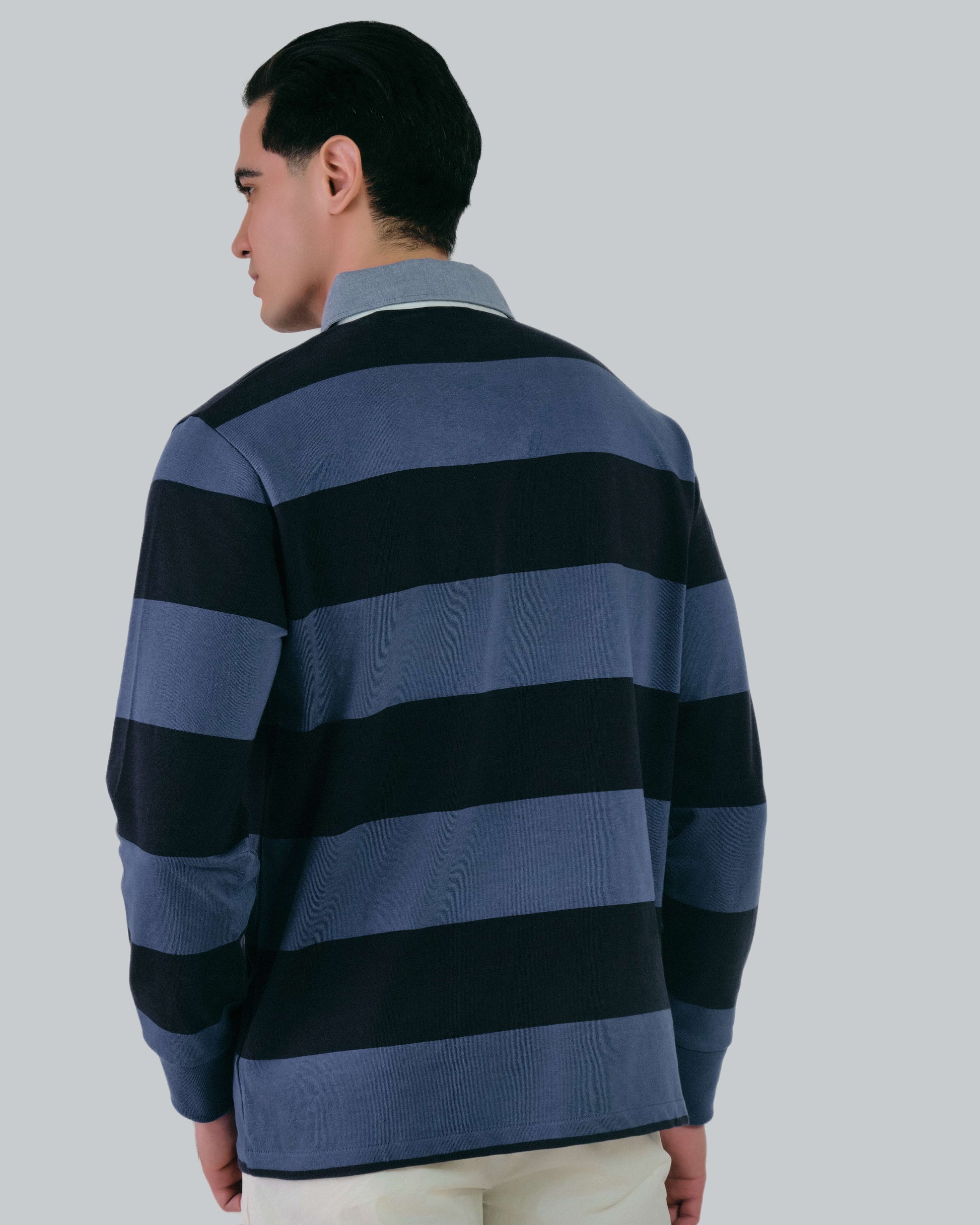 Striped Chambray Heavy Rugger Vintage Blue / M