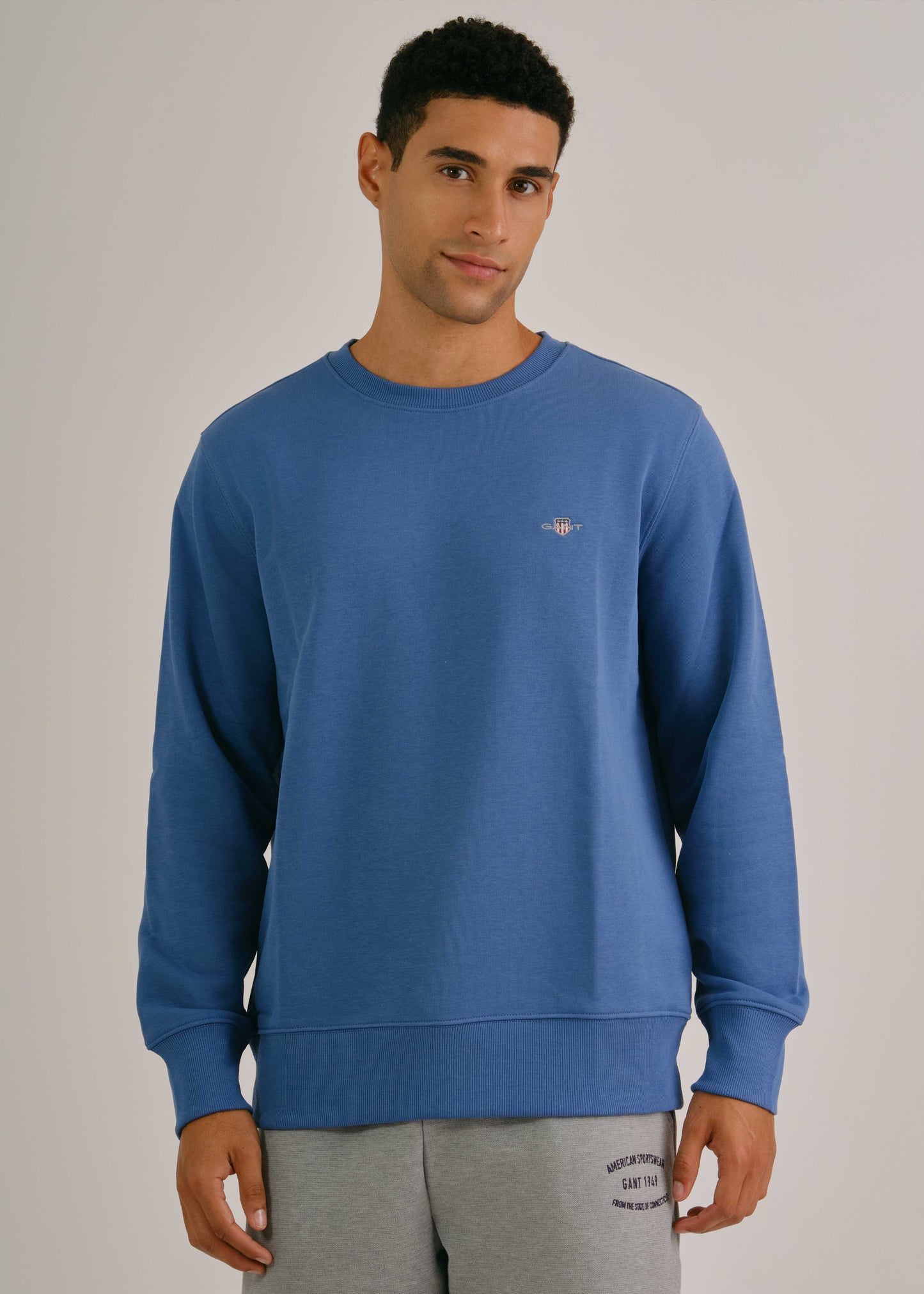 Regular Fit Shield C-Neck Sweat Vintage Blue / M