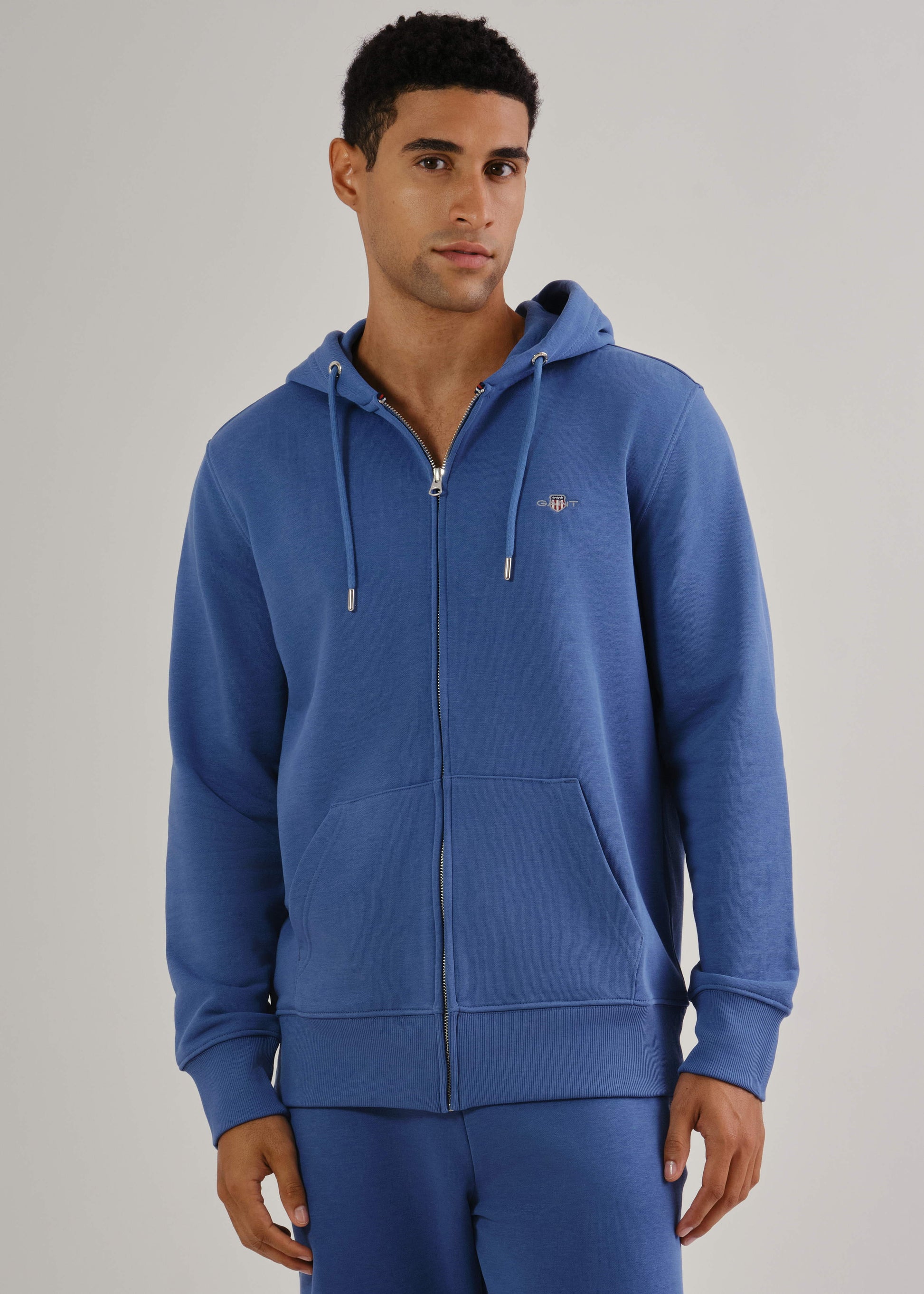 Regular Fit Shield Full Zip Hoodie Vintage Blue / M