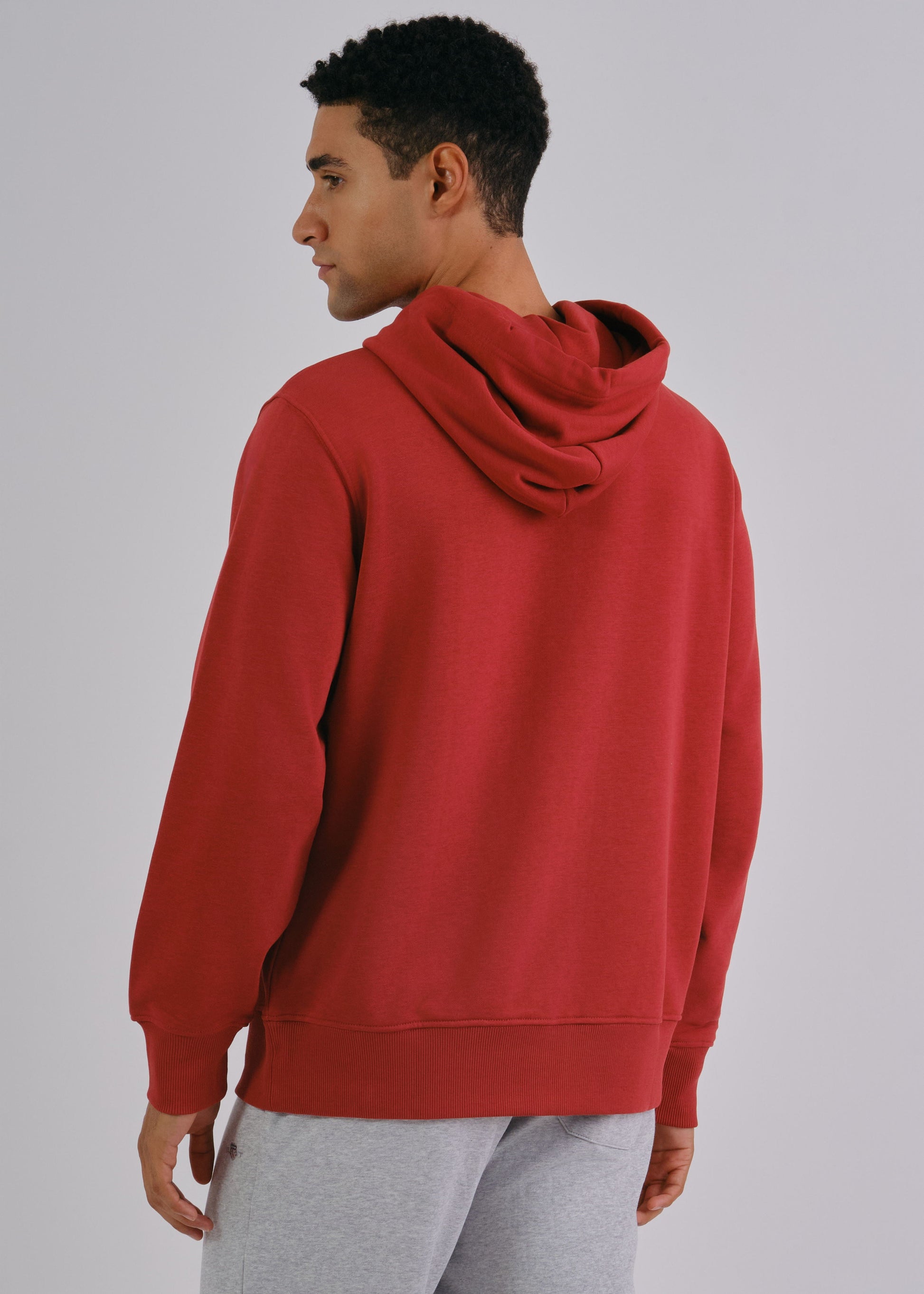 Regular Fit Shield Full Zip Hoodie Iron Red / M