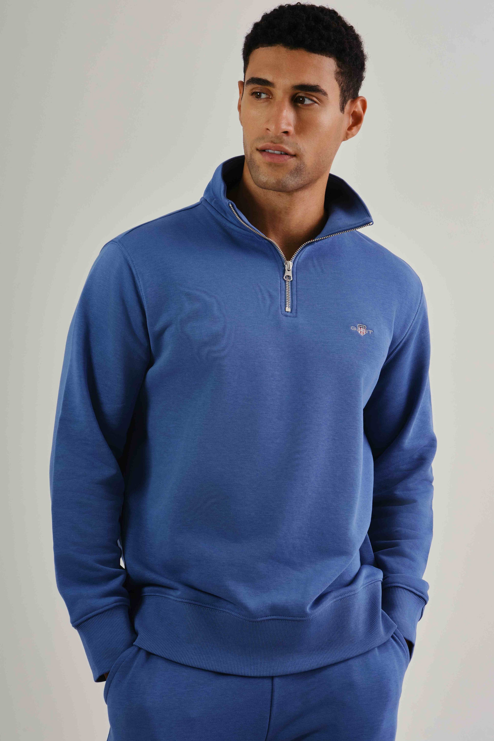 Shield Half-Zip Sweatshirt Vintage Blue / M