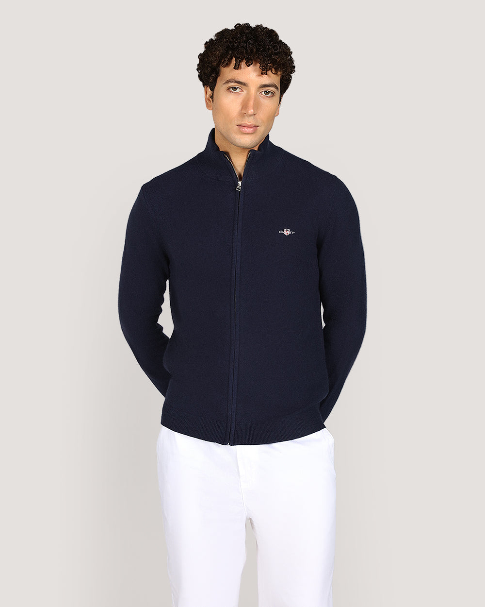 Gant Menswear Extrafe Lambswool Zip Cardigan