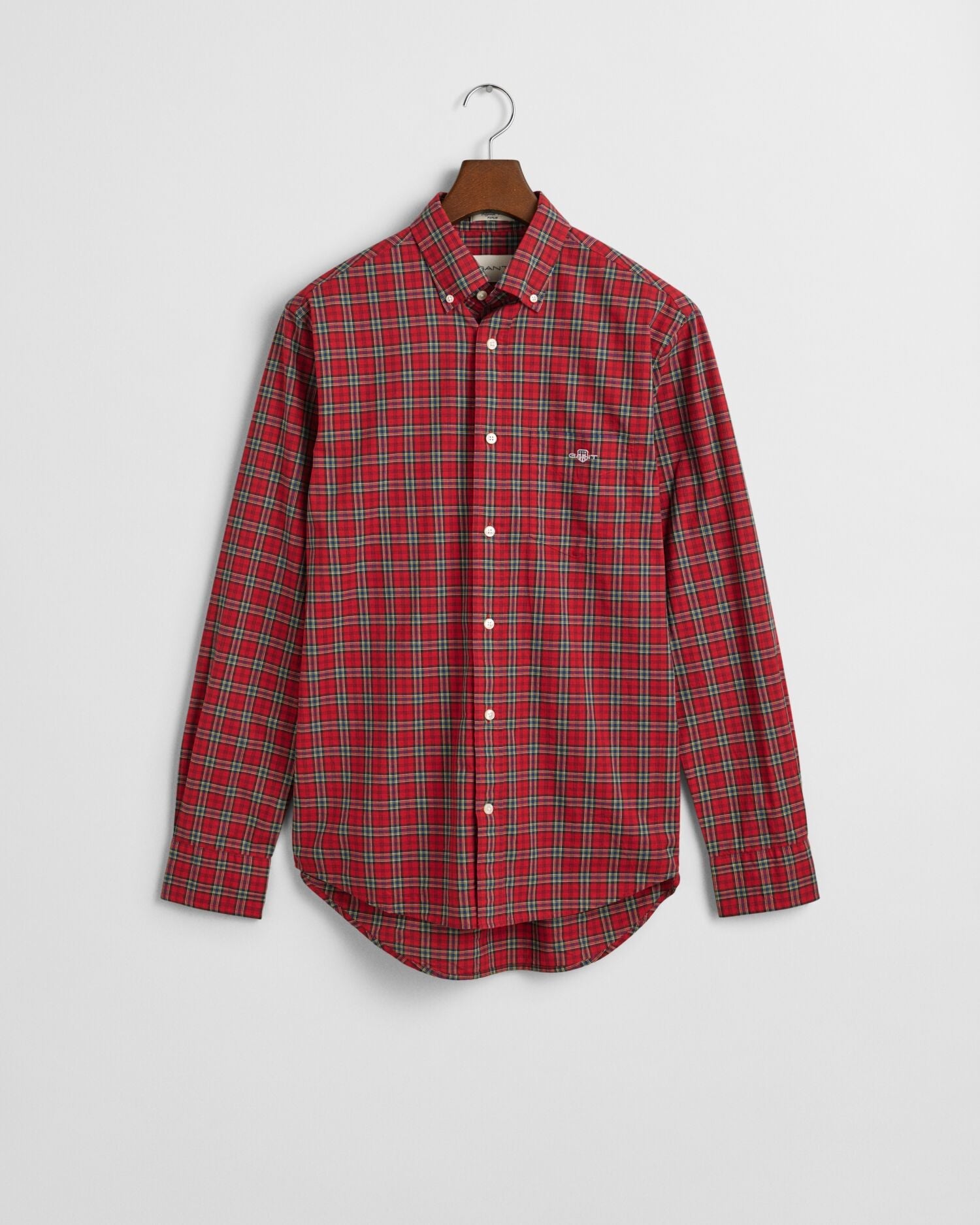 Reg Classic Poplin Tartan Shirt Red / S